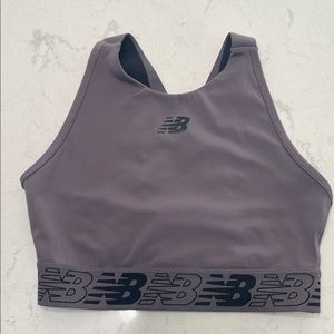 New Balance Gray Racerback Sports Bra Intimates
